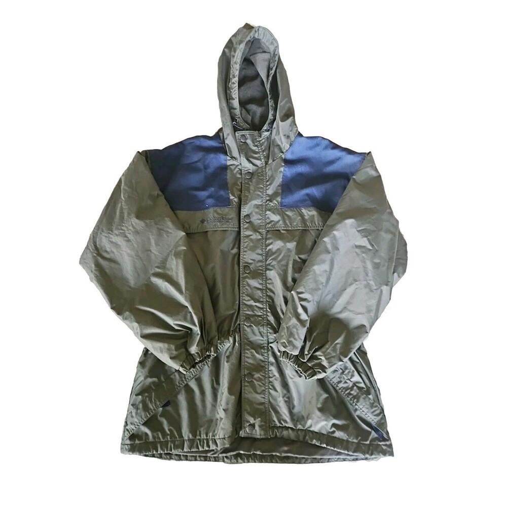 Columbia Jacket Mens Large Omni-Tech Hooded Full Zip Ski Hiking Outdoors Rain